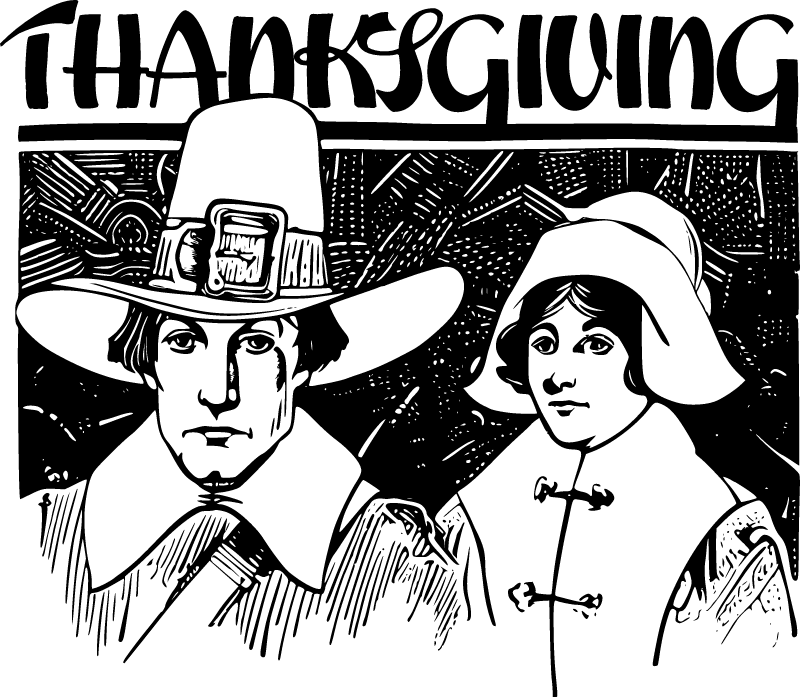 Thanksgiving Pilgrim Couple –