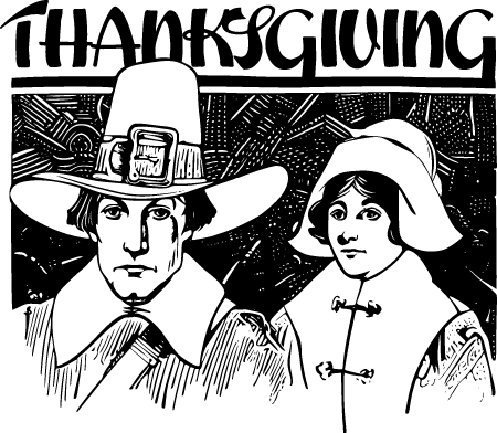 Thanksgiving Pilgrim Couple –