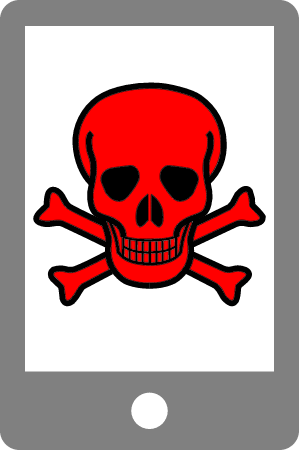 Pwned - Hacked Phone Symbol