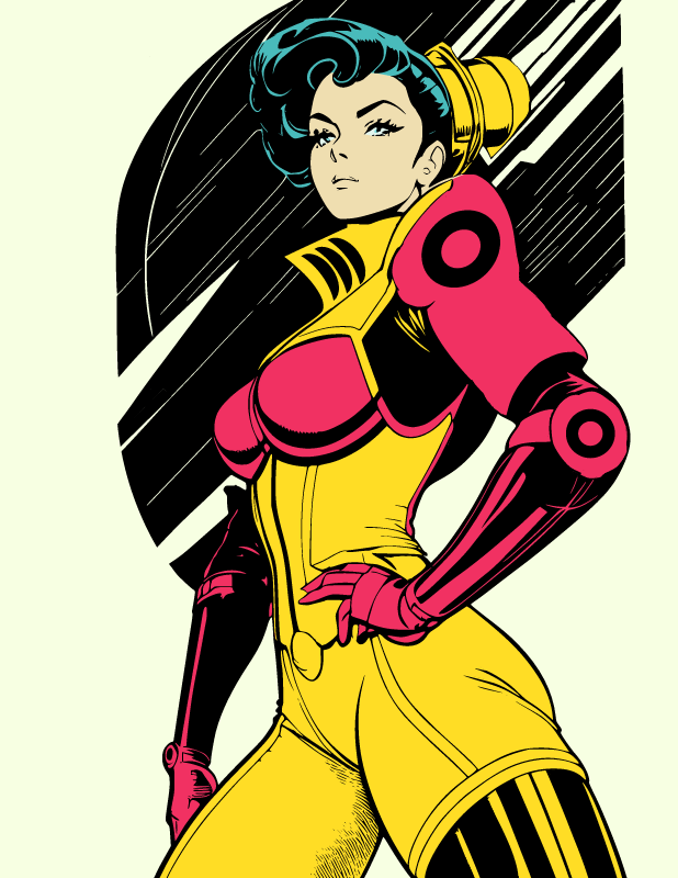 Cartoon Sci-Fi Woman (Color)