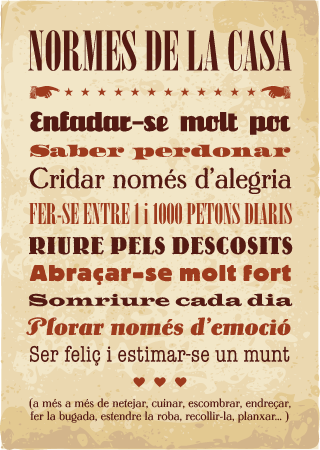Home Rules Sign (Catalan)