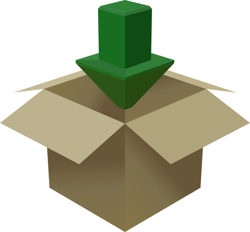 Open Package Icon with Arrow