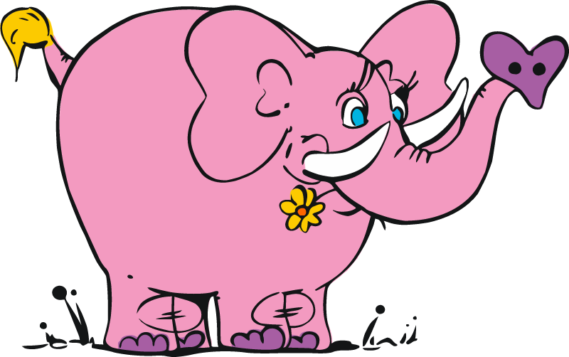 Pink Elephant - Fun Design