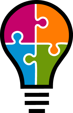 Lightbulb with Jigsaw Puzzle (Creativity Symbol)