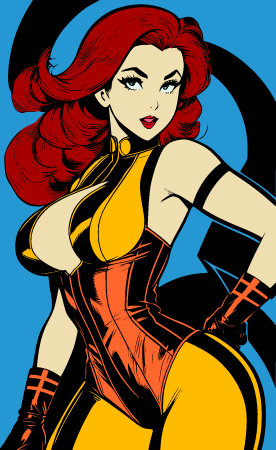 Retro Sci-Fi Woman (Color Final)