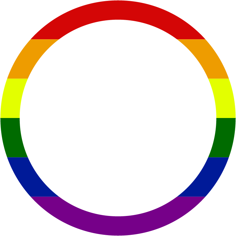 Thin Round LGBT Rainbow Border