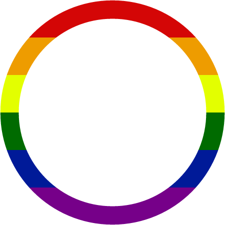 Thin Round LGBT Rainbow Border