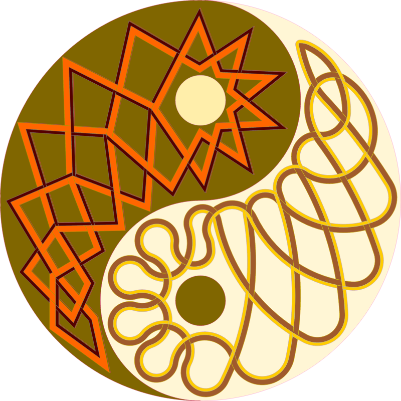 Yin Yang with Internal Celtic Knots (2 Versions)
