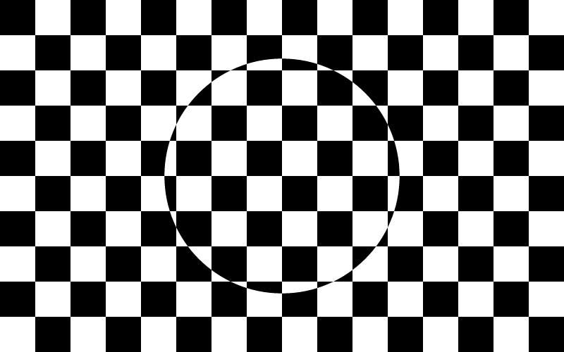 Black & White Squares with Circle
