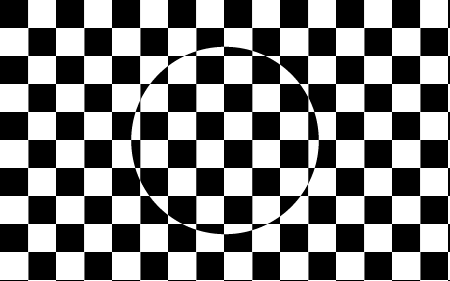 Black & White Squares with Circle