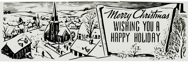 CHRISTMAS CLIPART – Holiday Scene