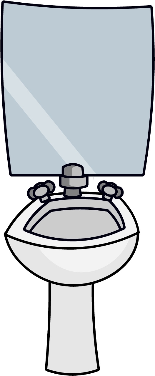 Bathroom Sink - Cartoon Style