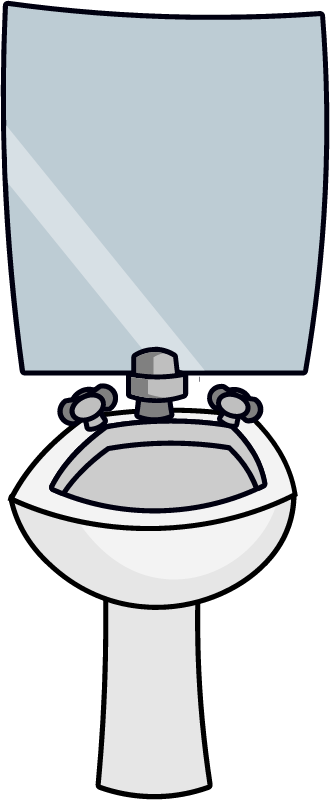 Bathroom Sink - Cartoon Style