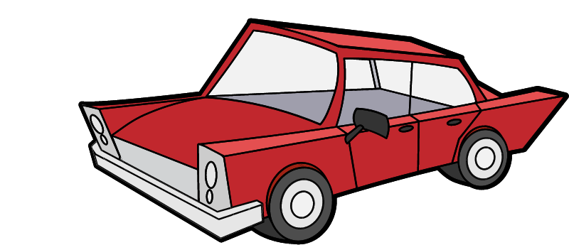 Red Cartoon Car