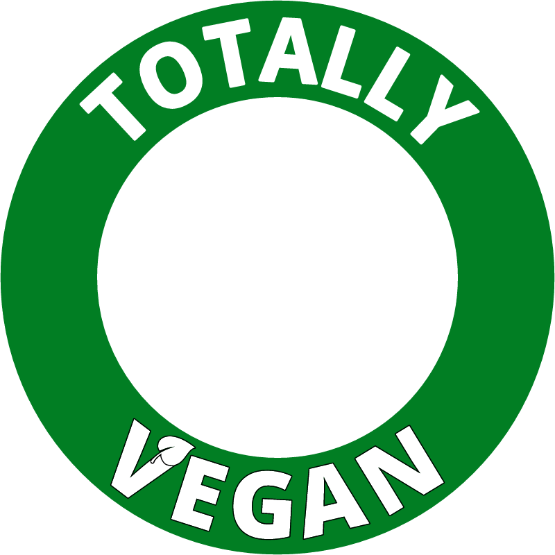 Totally Vegan Round Frame (Green, Transparent)