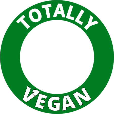 Totally Vegan Round Frame (Green, Transparent)