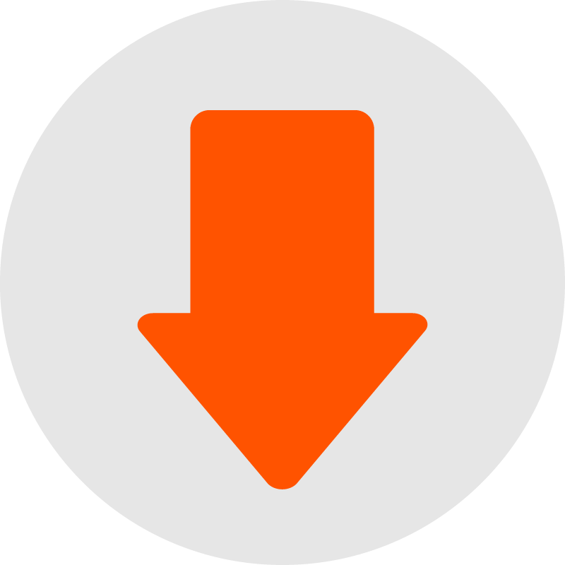 Orange Down Arrow Icon