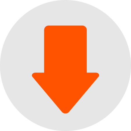 Orange Down Arrow Icon