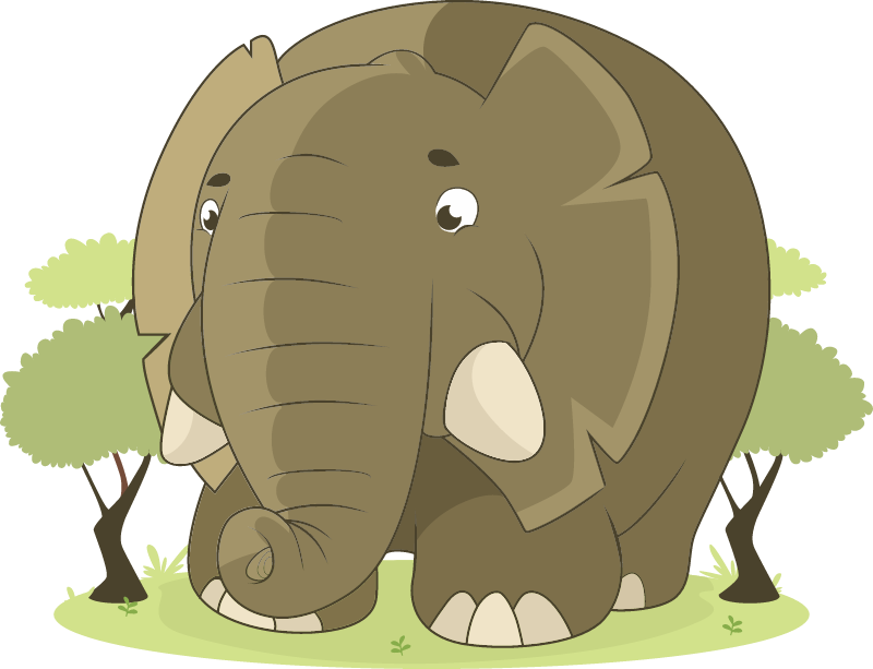 Fat Cartoon Elephant