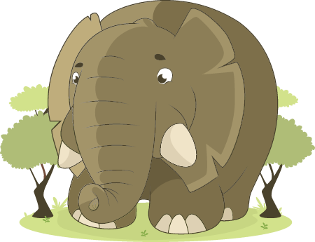 Fat Cartoon Elephant