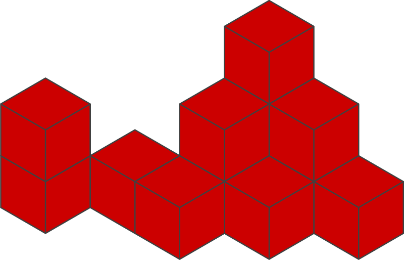 Pile of Red Cubes