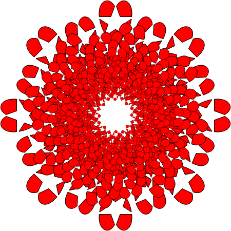 Star Broken Hearts Kruhotvar – Shape Pattern