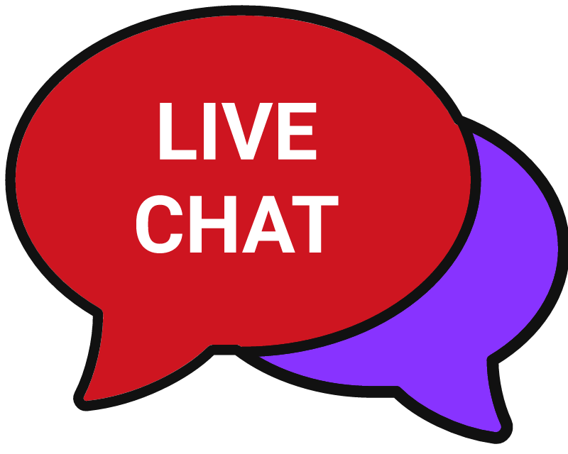 Live Chat Icon: Red & Purple