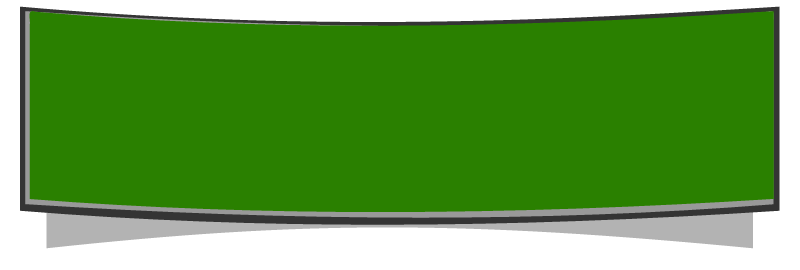 Curved Green Banner with Shadow