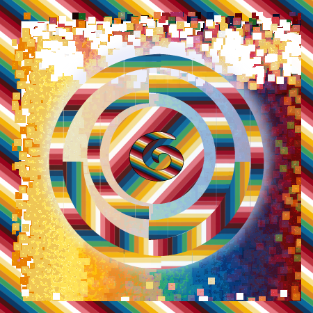 Delaunay-Inspired Abstract Design