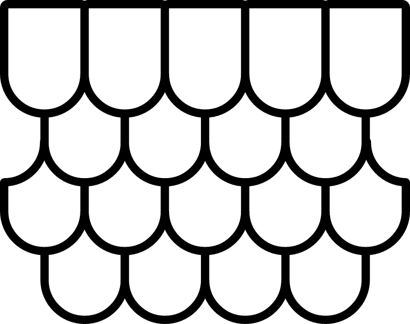 Roof Tiles Icon – Shingles Pattern