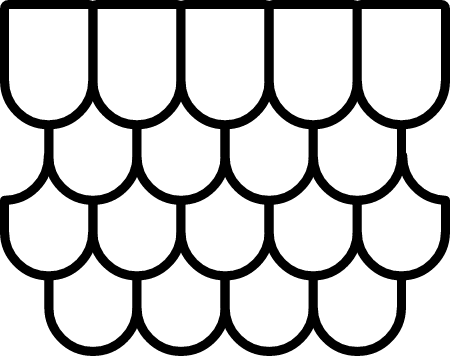 Roof Tiles Icon – Shingles Pattern