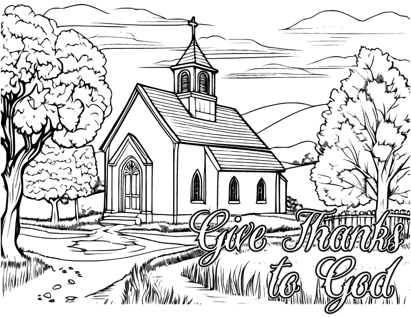 Thanksgiving Coloring Page – “Give Thanks”