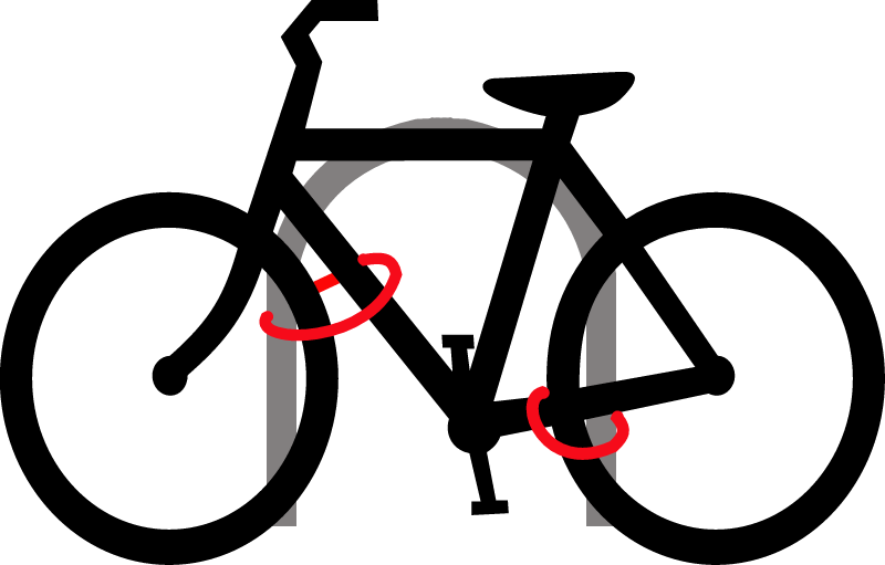 Locked Bicycle – 2 Locks Demonstration