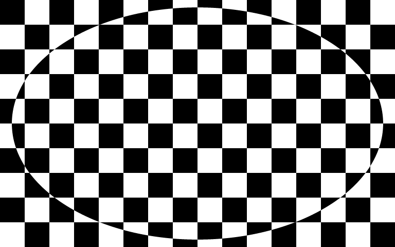 Black & White Squares with Ellipse
