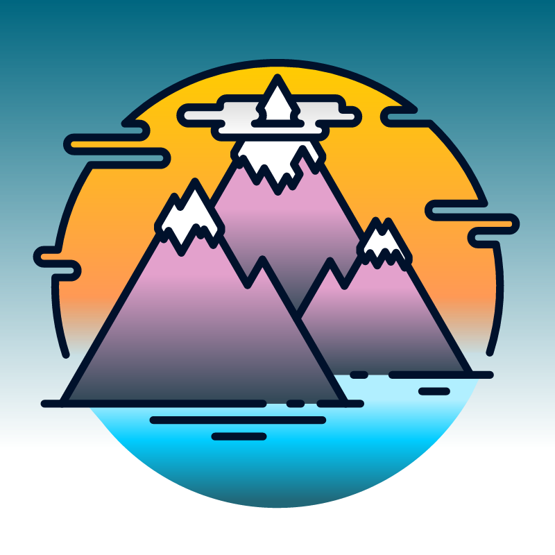 Mountain Island Scene