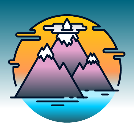Mountain Island Scene
