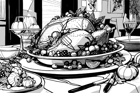 Thanksgiving Turkey Coloring Page