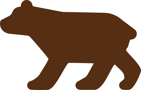 Bear Vector Shape (Three-Pawed)
