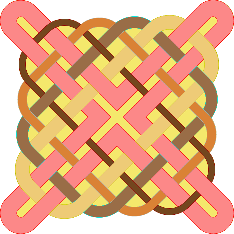 Colored Celtic Knot (Laser Veneer)