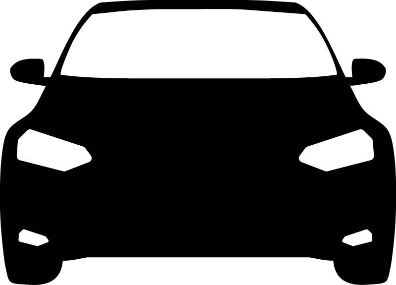 Front View of Car (Outline)