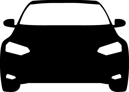 Front View of Car (Outline)