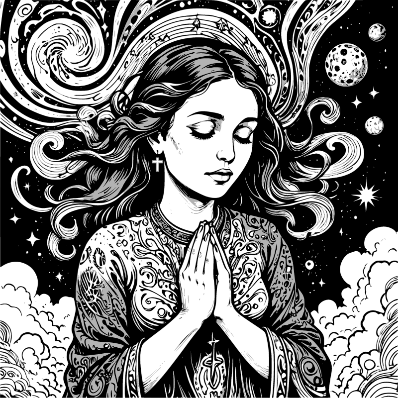 Christian Prayer Scene