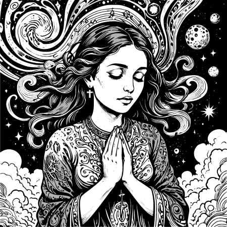 Christian Prayer Scene