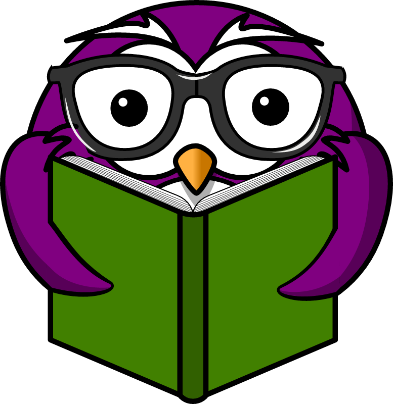 Owl Reading with Glasses