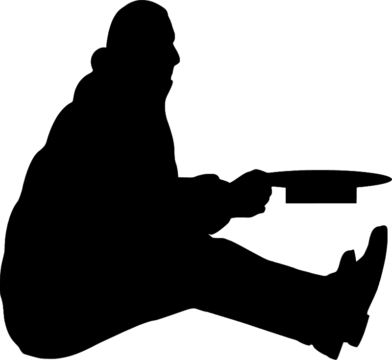 Homeless Man - Poverty Silhouette