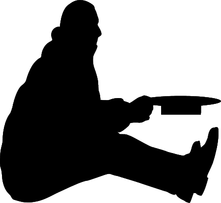 Homeless Man - Poverty Silhouette