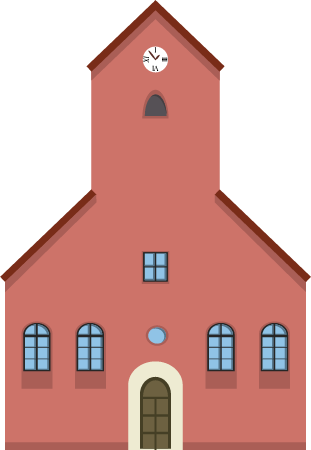 Town Church - Flat Design