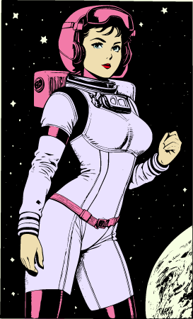 Retro Sci-Fi Woman (Color Alt)