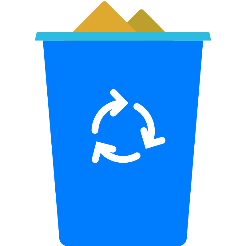 Flat Recycle Bin Icon