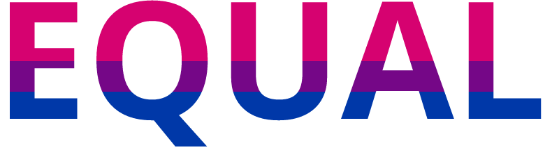 Equal Word in Bisexual Flag Colors
